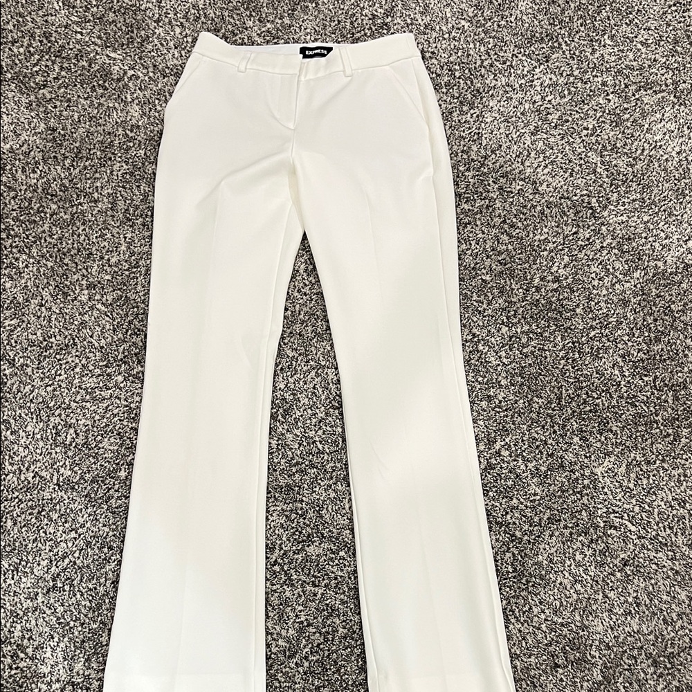 Express Women's Cream Straight Leg Pants